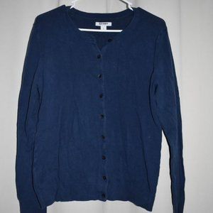 Old Navy - Navy Blue Button Up Cardigan - Women's L